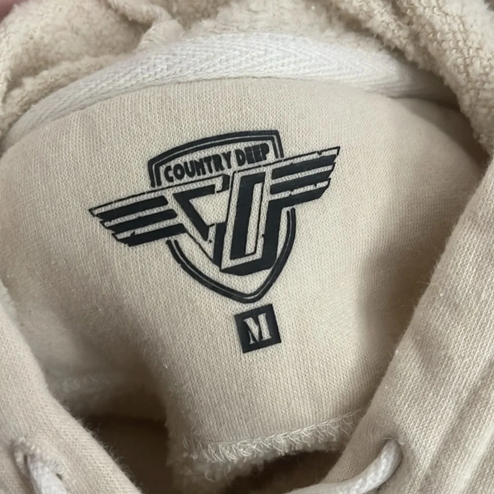 Beige Cropped Hoodie - Picture 2 of 2